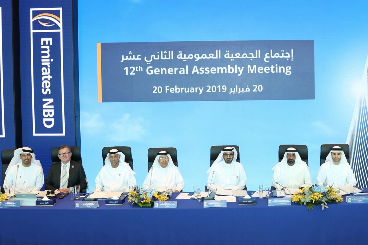 Emirates NBD held its 12th General Assembly Meeting at the Bank’s Headquarters