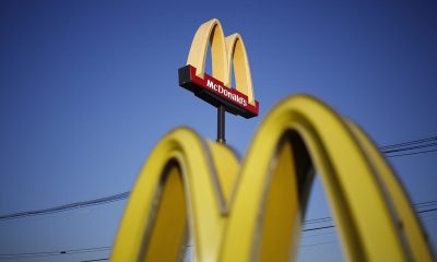 Signage is displayed outside a McDonald's