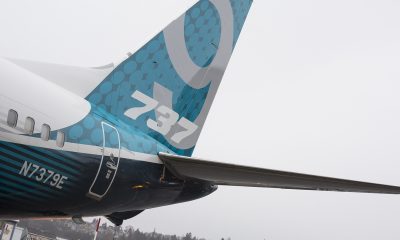 The tail of a Boeing Co. 737 Max 9