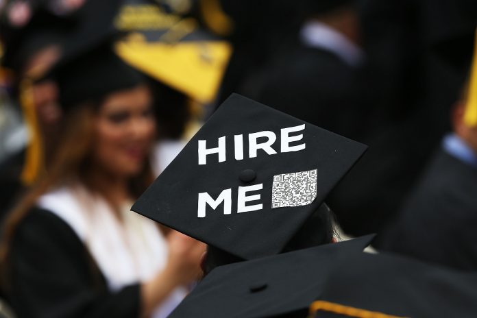 A graduating student's cap declares their future intentions during commencement exercises at City College where First lady Michelle Obama delivered the commencement speech after being presented with an honorary doctorate of humane letters at City College on June 3, 2016 in New York City. This is the final commencement speech of her tenure as first lady. In her speech Mrs. Obama celebrated City CollegeÕs diverse student body and the struggles that many students endured on the road to graduation.