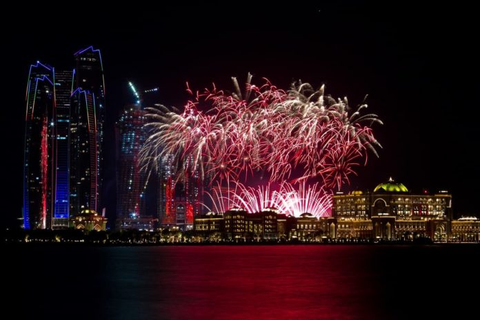 abu dhabi fireworks; DCT Abu dhabi