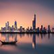 kuwait skyline; kuwait budget deficit lowered; kuwait CMA