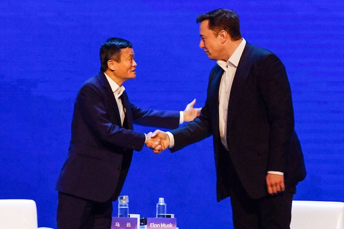 jack ma & elon musk at world artificial intelligence conference