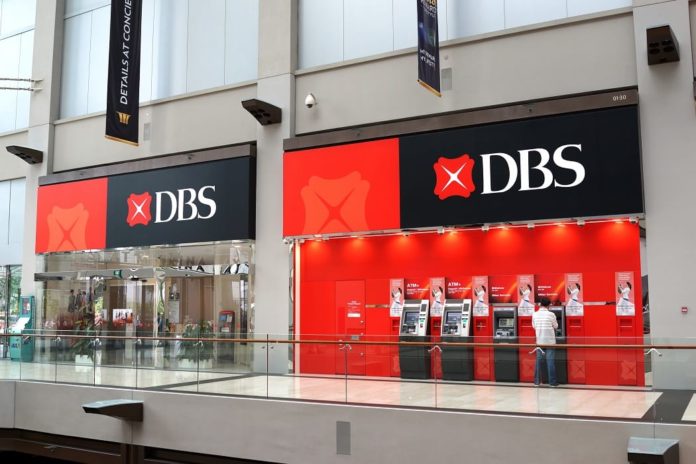 DBS Bank in Marina Bay Sands mall Singapore.