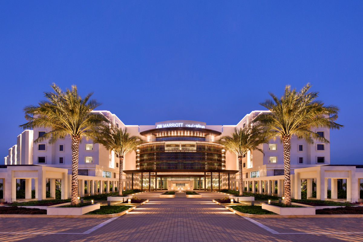 JW Marriott Muscat - Exterior Entrance Dusk