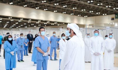 Hamdan bin Mohammed visits field hospital in DWTC