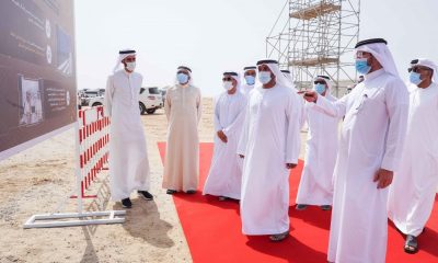 Ahmed bin Saeed witnesses installation of the Molten Salt Receiver