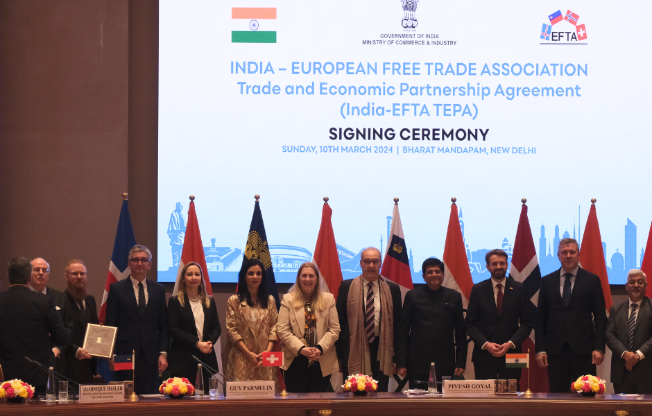 EFTA and India sign Trade and Economic Partnership Agreement - OERLive
